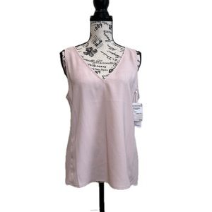 NWT Nordstrom Pink Sleeveless V-Neck Top Size Small